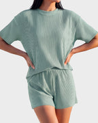 Ribbed Summer Lounge Two-Piece Set