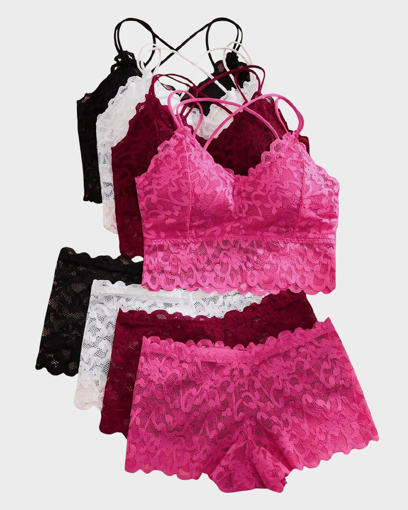 Romantic Lace Bralette & Panty Bundle Main image