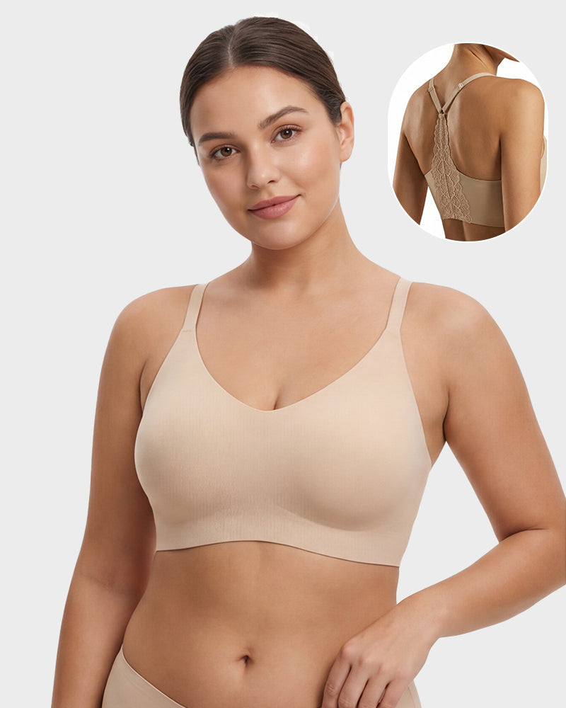 Seamless Backless Lace Bralette
