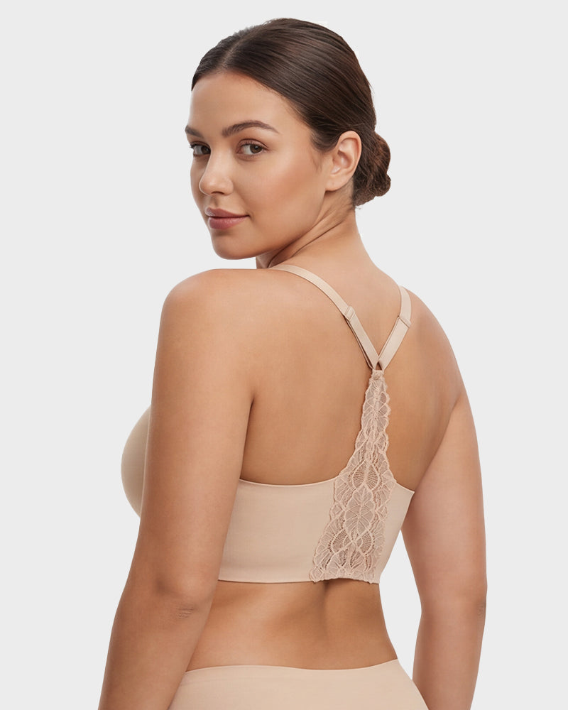 Seamless Backless Lace Bralette