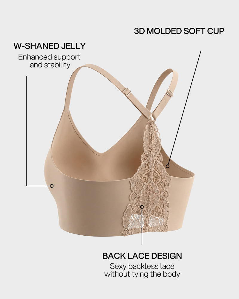 Seamless Backless Lace Bralette