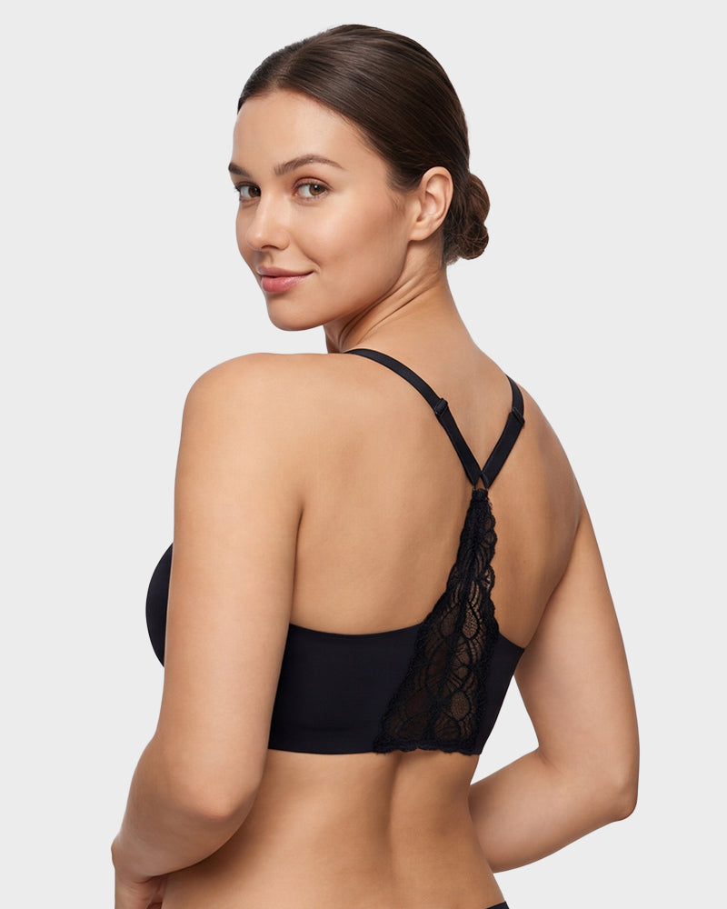 Seamless Backless Lace Bralette