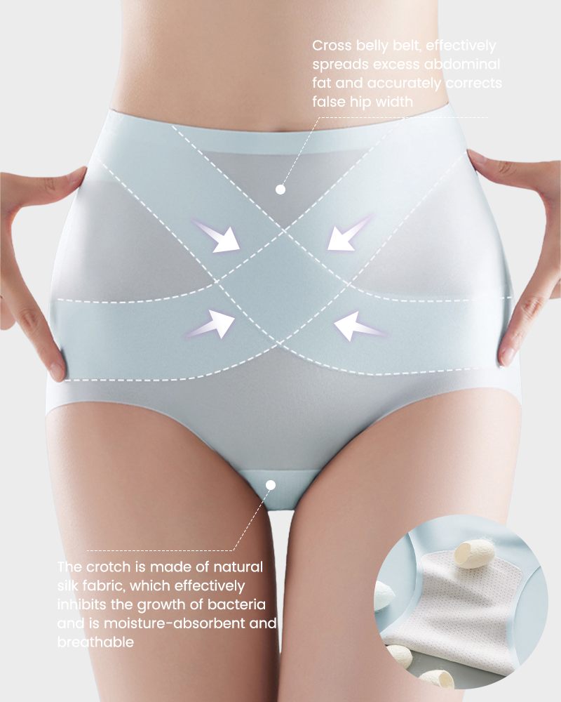 Seamless Ice-Silk High-Waist Tummy Control Panties (4 Pack) Secondary image