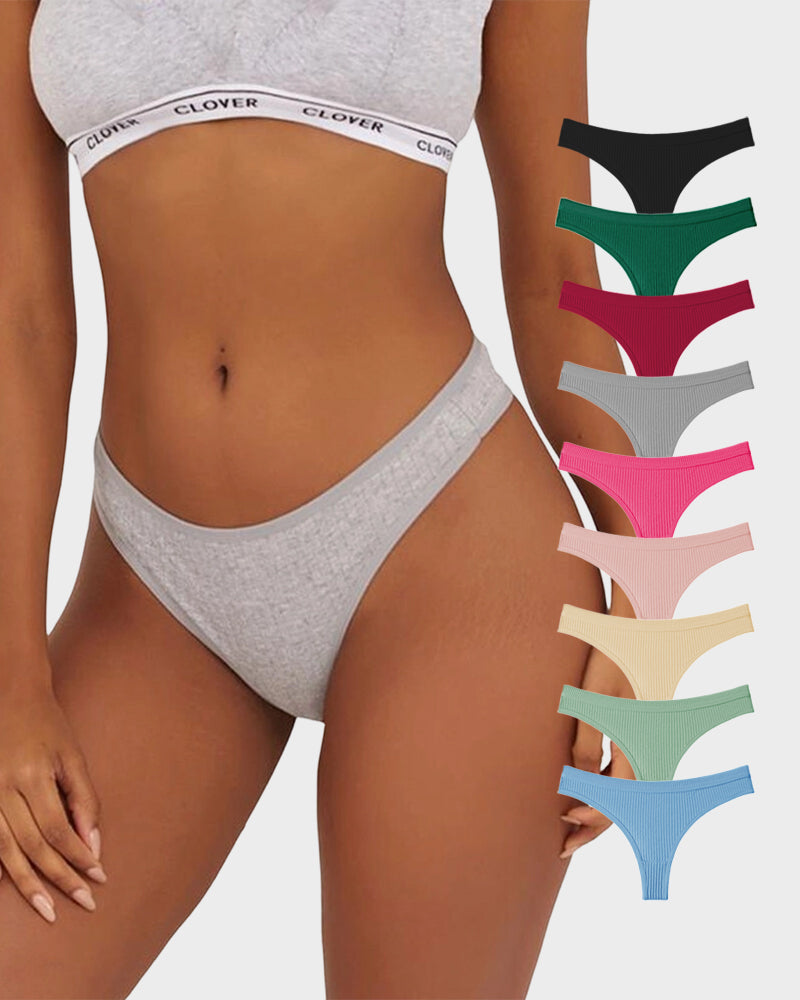 Seamless Low-Rise Cotton Thong Panty (9 Pack) Secondary image