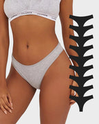 Seamless Low-Rise Cotton Thong Panty (9 Pack)