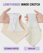 Seamless No Camel Toe Silk Antibacterial Gusset Panties (5 Pack)