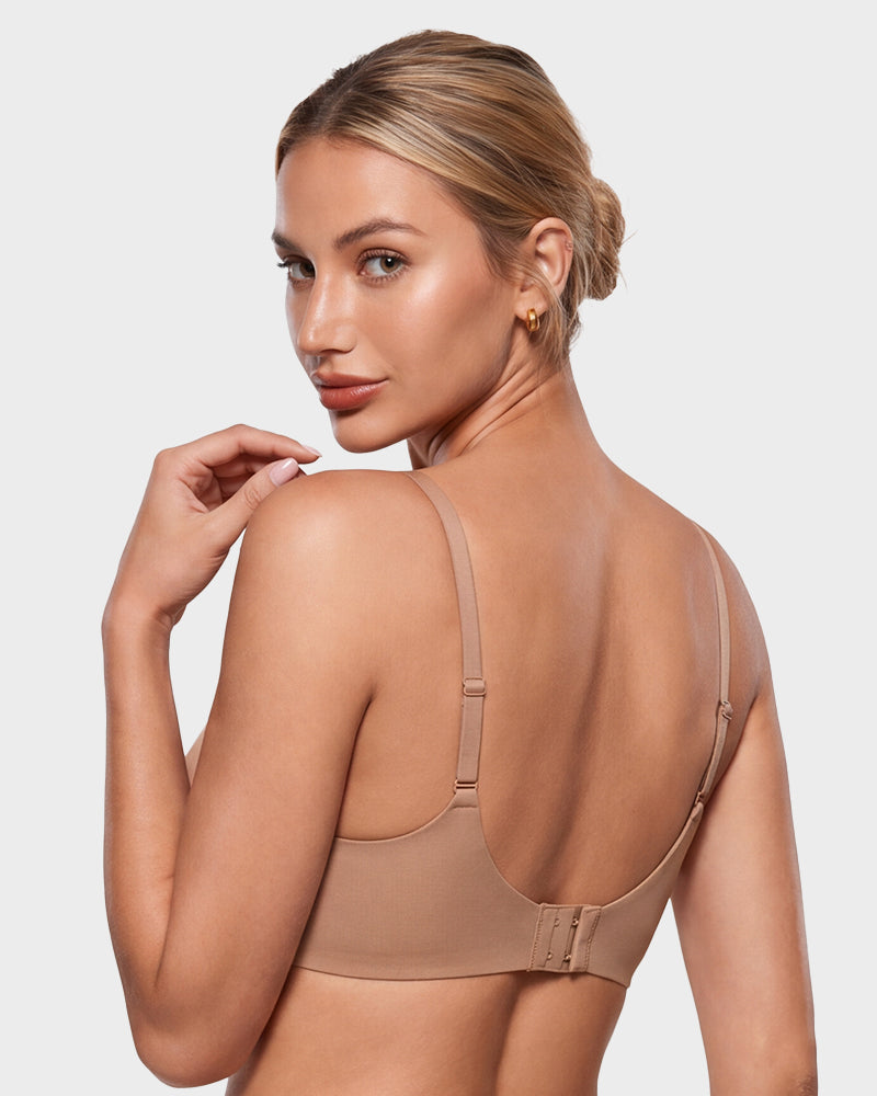 Seamless Push-Up Deep V Bra