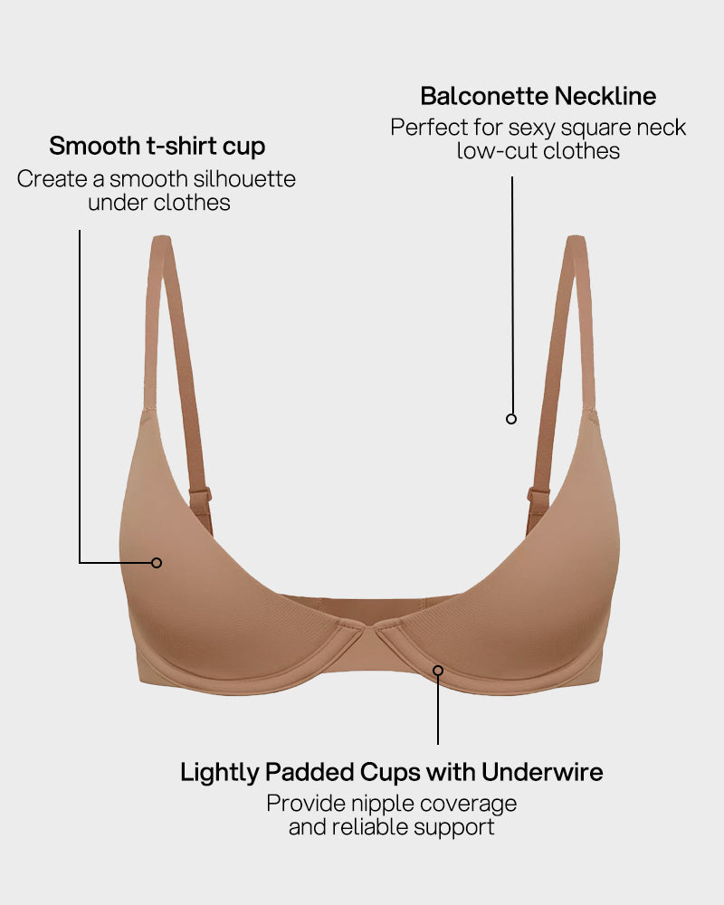 Seamless Push-Up Deep V Bra