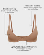 Seamless Push-Up Deep V Bra