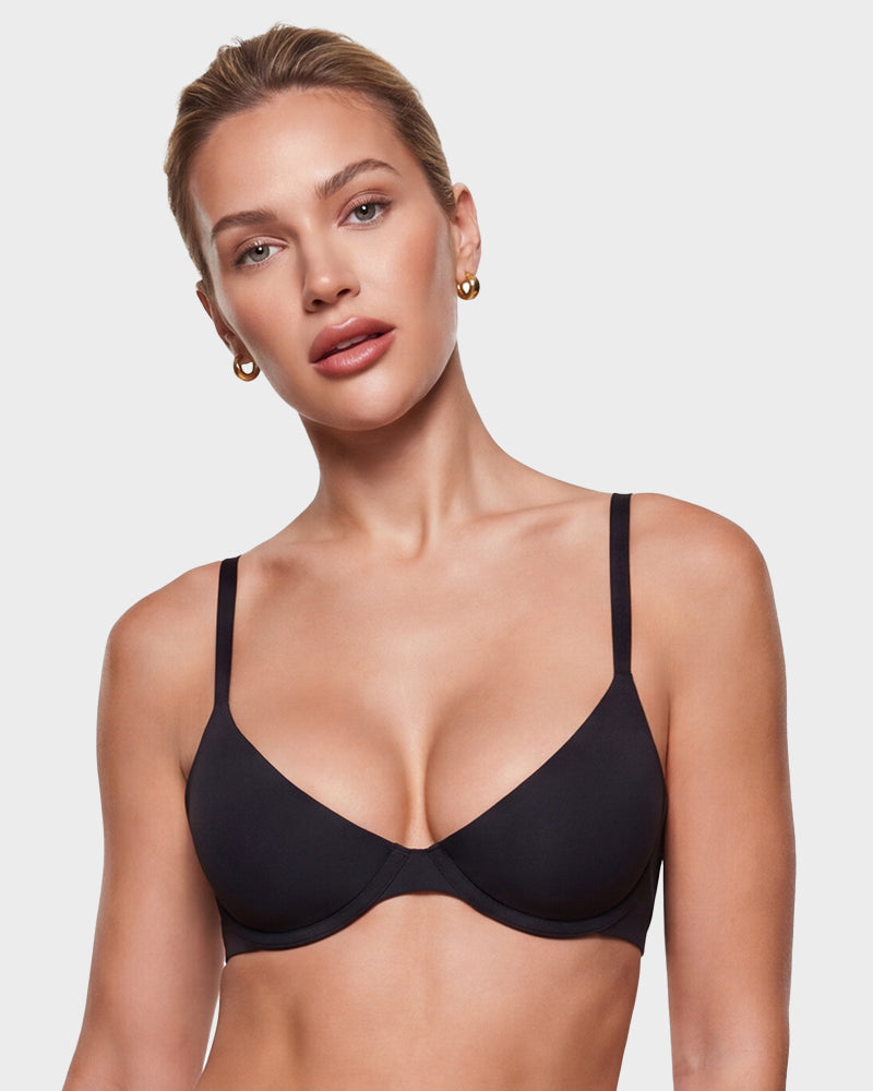 Seamless Push-Up Deep V Bra