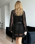 Sexy Lace Bustier Nightgown Set