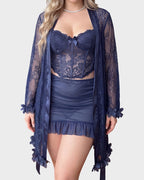 Sexy Lace Bustier Nightgown Set