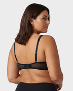 Sheer Unlined Dot-Mesh Balconette Bra