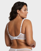 Sheer Unlined Dot-Mesh Balconette Bra