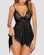 Sheer Lace Babydoll Lingerie with G-String