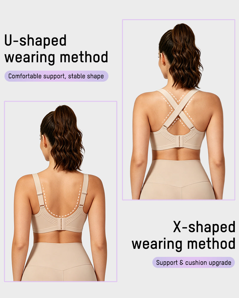 Shock-Absorbing Wireless Sports Bra for Fuller Busts