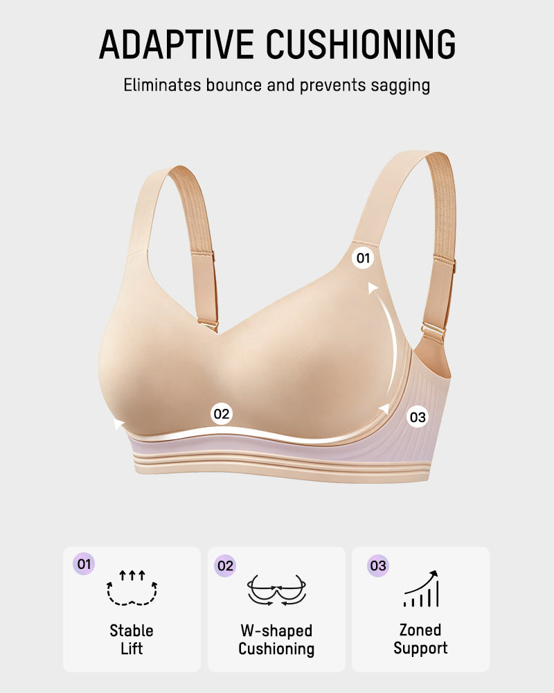 Shock-Absorbing Wireless Sports Bra for Fuller Busts