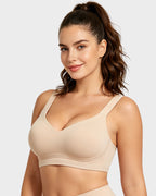 Shock-Absorbing Wireless Sports Bra for Fuller Busts