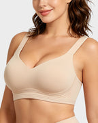 Shock-Absorbing Wireless Sports Bra for Fuller Busts