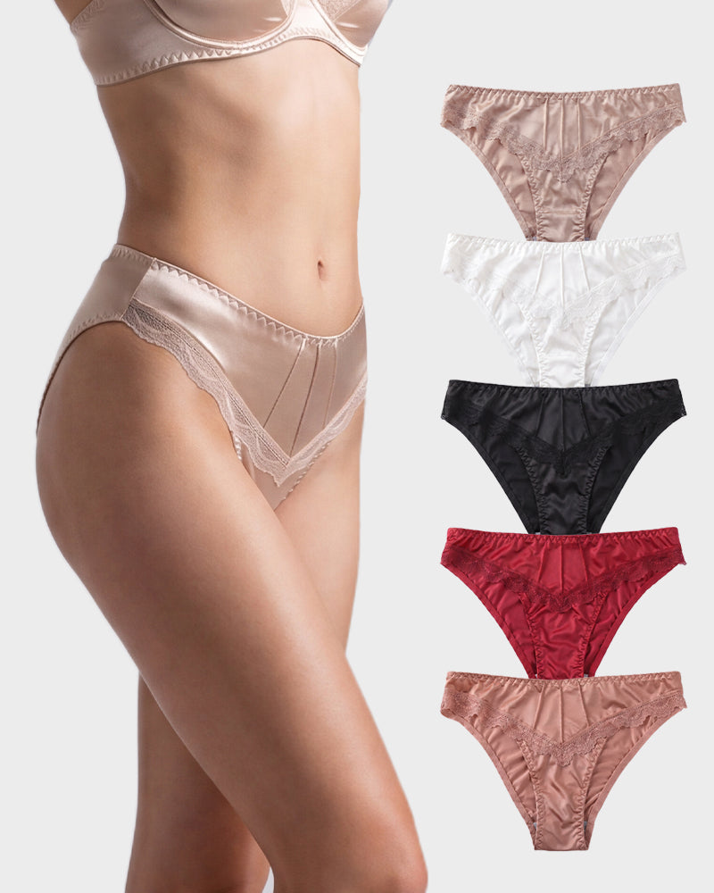 Silky Lace Seamless Bikini Underwear(5 pack) Secondary image