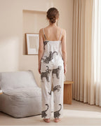 Silky Leopard Satin Pajama Set