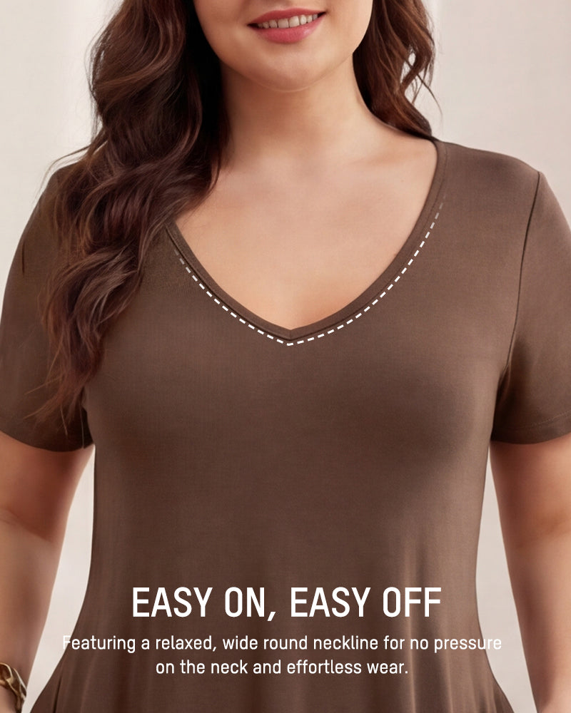Slimming Maxi Lounge Dress with Pockets Secondary image
