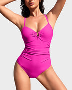 Smart Sculpt U-Ring Cut Out Shaping Swimsuit