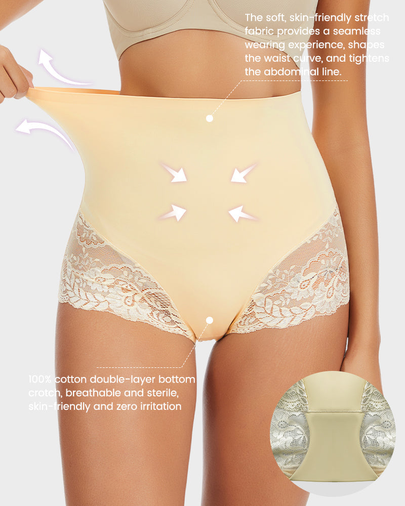Smooth High-Waisted Sheer Lace Sculpting Brief (4 Pack) Secondary image