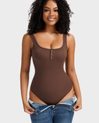 Snap Button Triangle Shaping Bodysuit