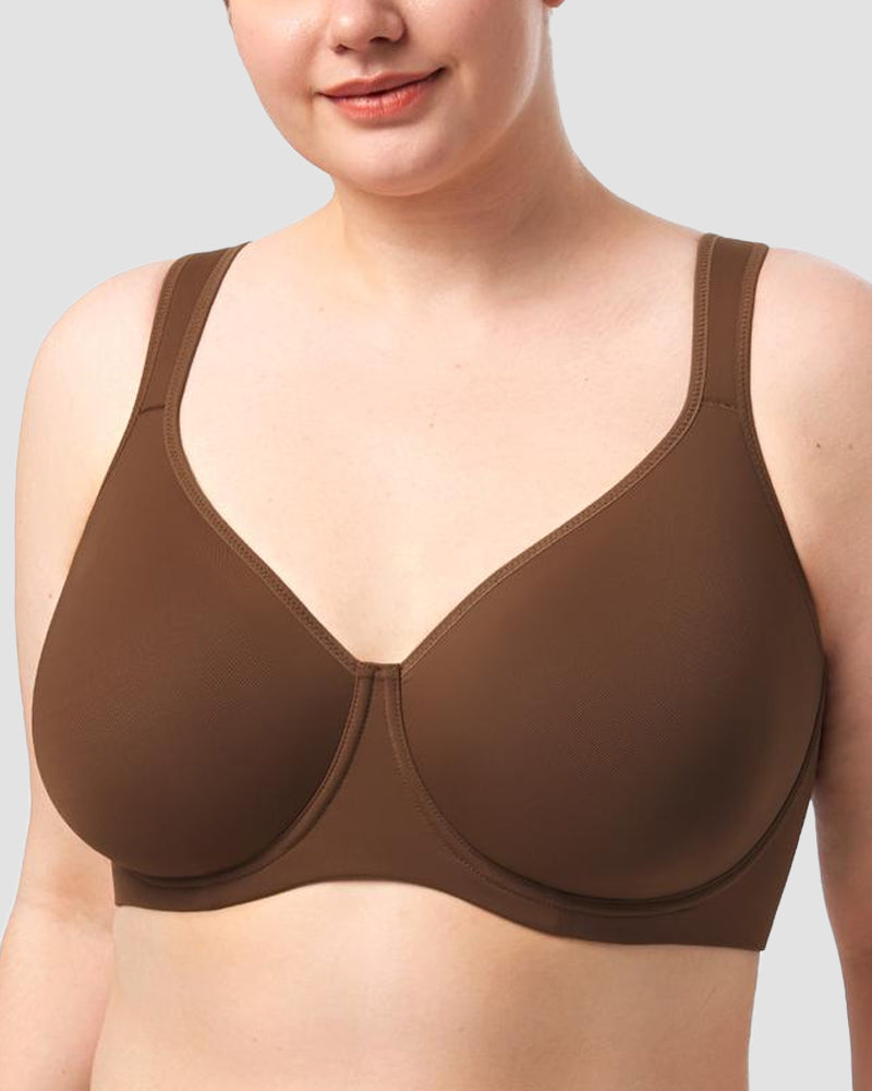 Soft Plus Size Full Coverage Unlined Minimizer Bra Secondary image