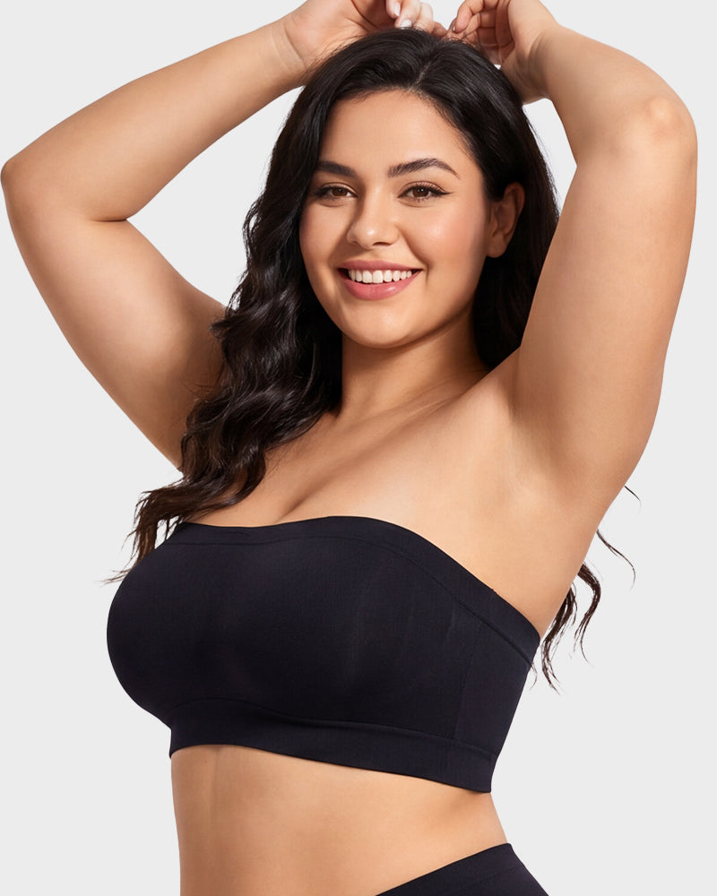 Stay‑Put Wireless Seamless Bandeau Bra