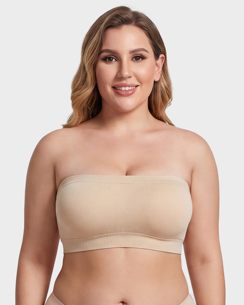 Stay‑Put Wireless Seamless Bandeau Bra