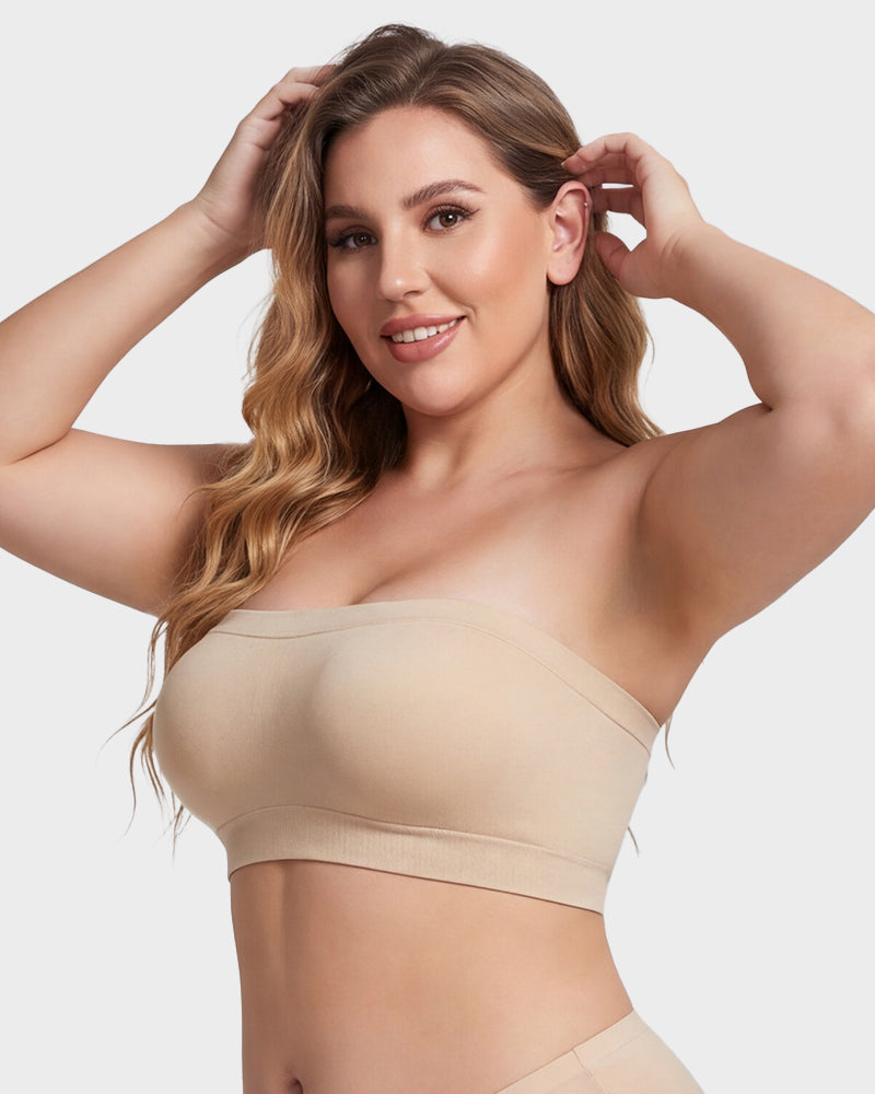 Stay‑Put Wireless Seamless Bandeau Bra