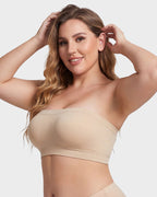 Stay‑Put Wireless Seamless Bandeau Bra