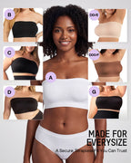 Stay‑Put Wireless Seamless Bandeau Bra