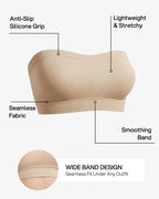 Stay‑Put Wireless Seamless Bandeau Bra