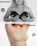 Stay‑Put Wireless Seamless Bandeau Bra