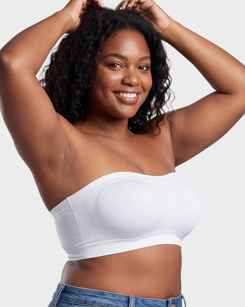 Stay‑Put Wireless Seamless Bandeau Bra