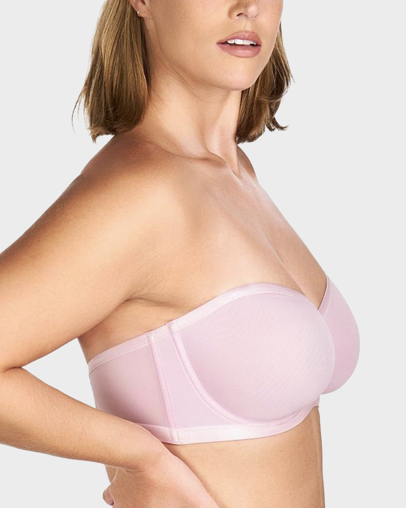 Strapless Mesh Underwire Balconette Bra Secondary image