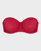 Strapless Mesh Underwire Balconette Bra