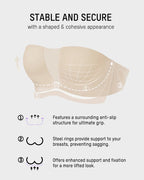 Strapless Anti-Slip Full Coverage Bandeau Bra