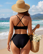 Tie-Front Push-Up Halter Bikini Set