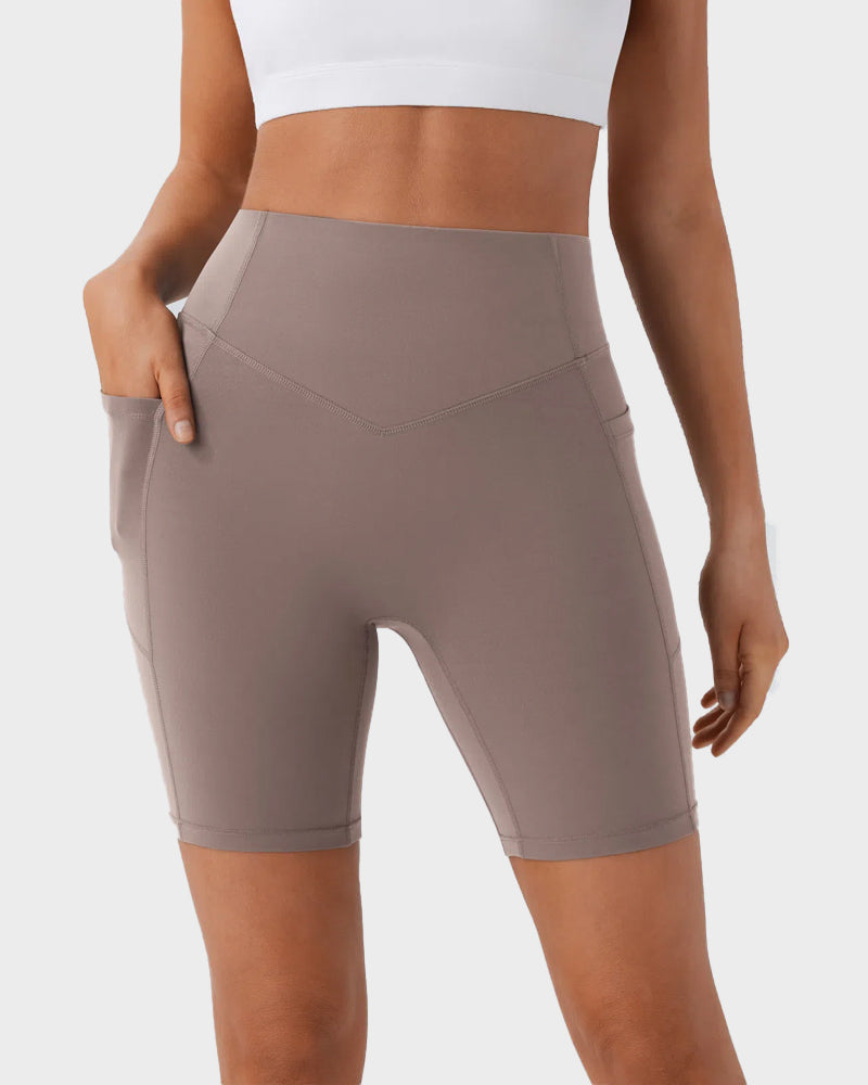 Tummy Control Butt-Lifting Training Shorts with Pockets – 7" Main image