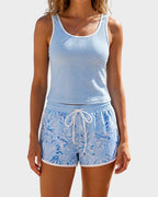 Two-Piece Athletic Tankini Swimsuit