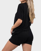 Ultra-Soft Oversized Lounge Tee & Shorts Set with Pockets