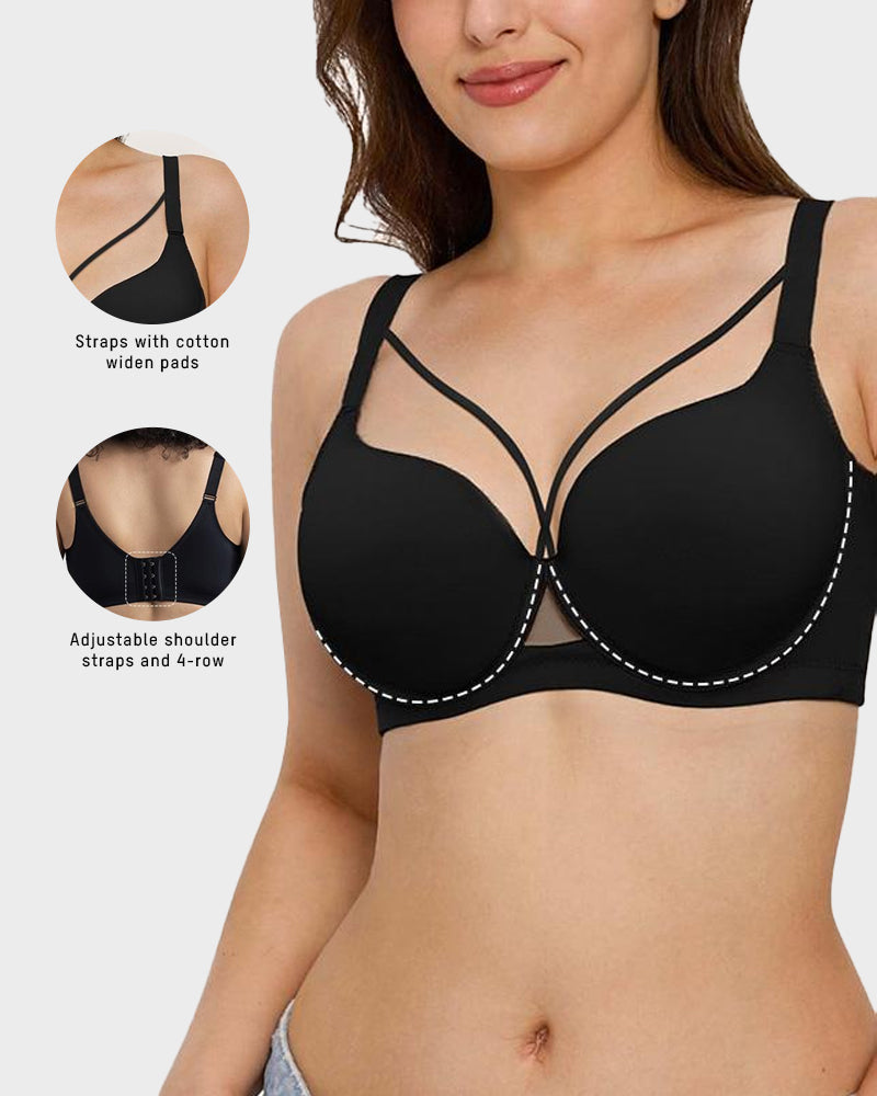 Underwire Round-Shaping Push Up Minimizer Sexy Bra
