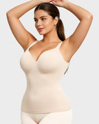 V-Neck Built-In Bra Shaping Cami