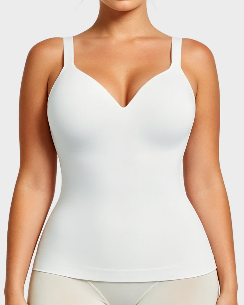 V-Neck Built-In Bra Shaping Cami