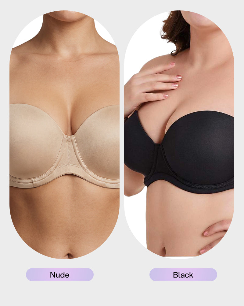 Versatile Underwire Bandeau Bra With Removable Straps