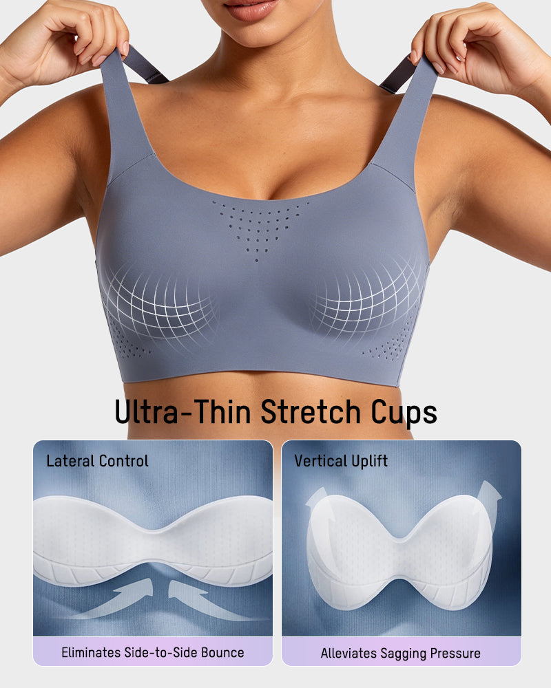Wireless One-Piece Ventilated Sports Bra